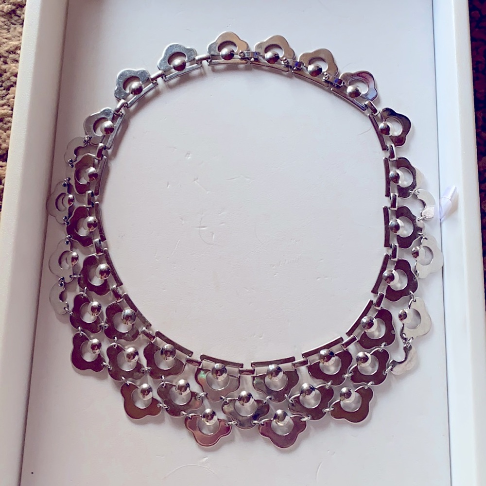 Stella & Dot Silver Statement Necklace